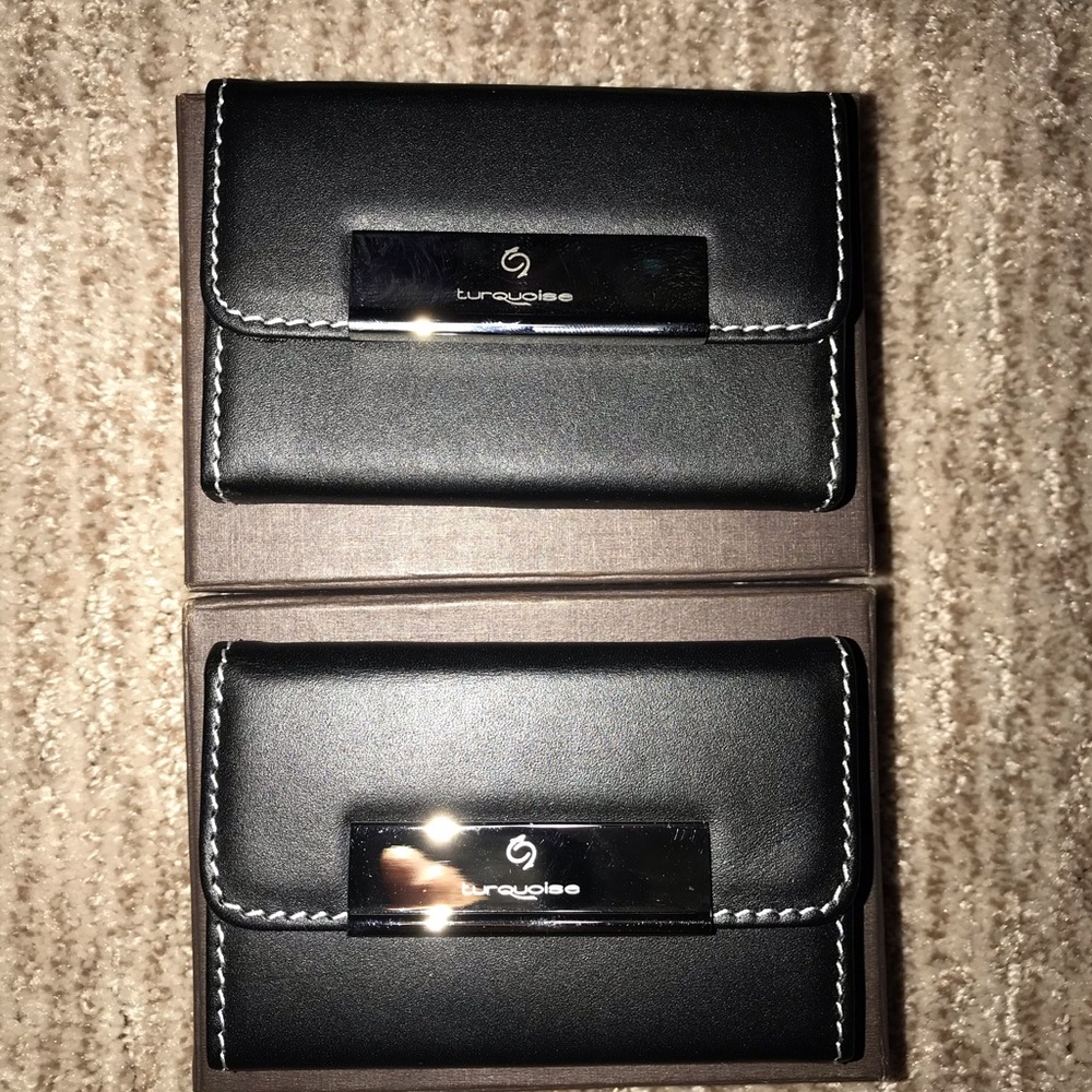 Turquoise Business Card Holder